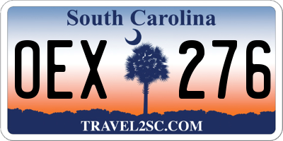SC license plate OEX276