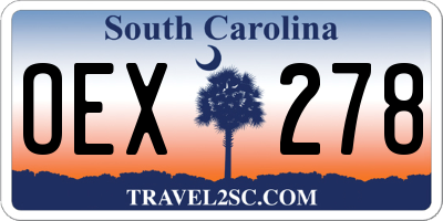 SC license plate OEX278