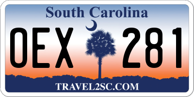 SC license plate OEX281