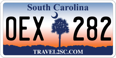 SC license plate OEX282