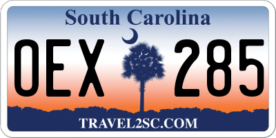 SC license plate OEX285
