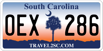 SC license plate OEX286