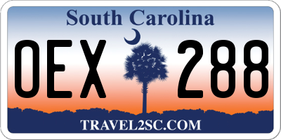 SC license plate OEX288