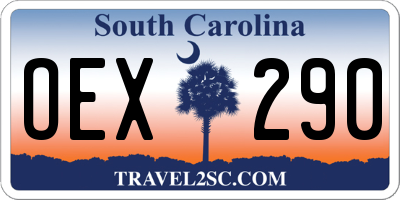 SC license plate OEX290