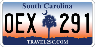 SC license plate OEX291