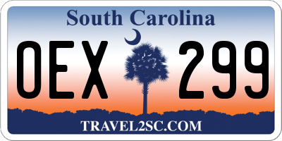 SC license plate OEX299