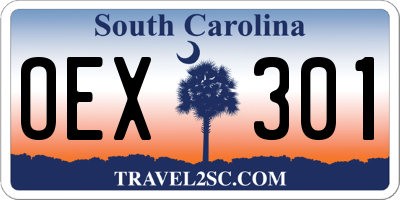 SC license plate OEX301