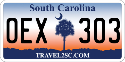 SC license plate OEX303