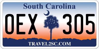SC license plate OEX305