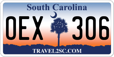 SC license plate OEX306