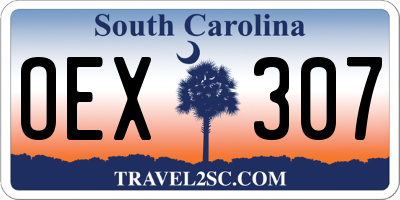 SC license plate OEX307