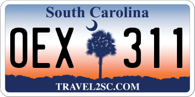 SC license plate OEX311