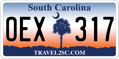 SC license plate OEX317