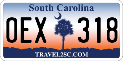 SC license plate OEX318