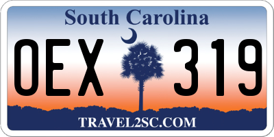 SC license plate OEX319