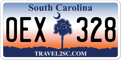 SC license plate OEX328