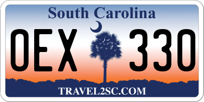 SC license plate OEX330