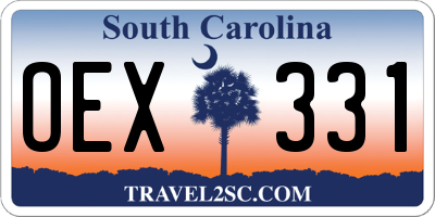 SC license plate OEX331