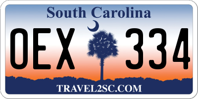 SC license plate OEX334