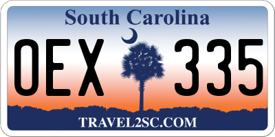SC license plate OEX335