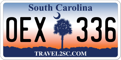 SC license plate OEX336