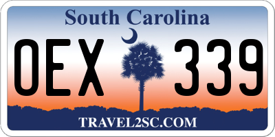 SC license plate OEX339