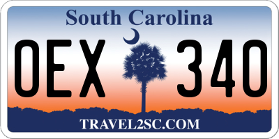 SC license plate OEX340