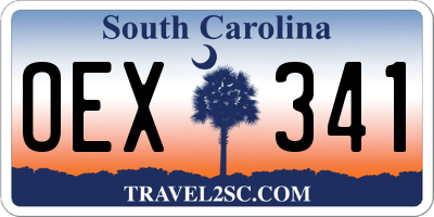 SC license plate OEX341