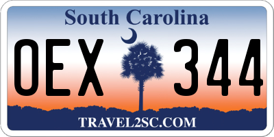 SC license plate OEX344