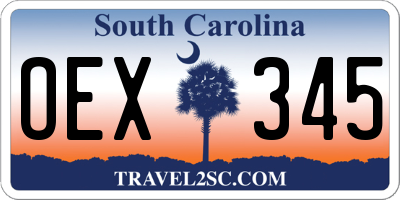 SC license plate OEX345