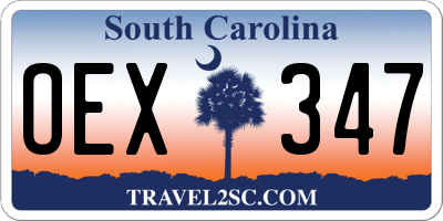SC license plate OEX347
