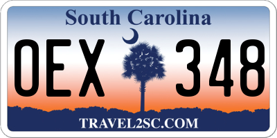 SC license plate OEX348