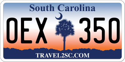 SC license plate OEX350