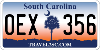 SC license plate OEX356
