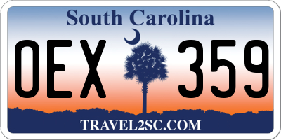 SC license plate OEX359
