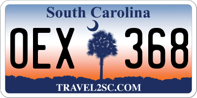 SC license plate OEX368