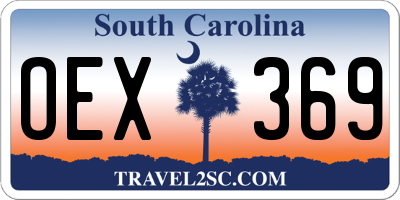 SC license plate OEX369
