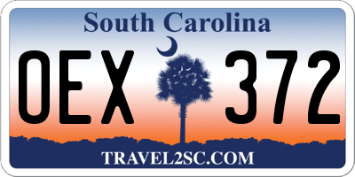 SC license plate OEX372