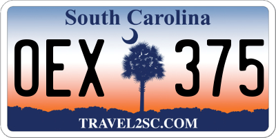 SC license plate OEX375