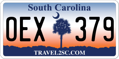 SC license plate OEX379