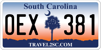 SC license plate OEX381