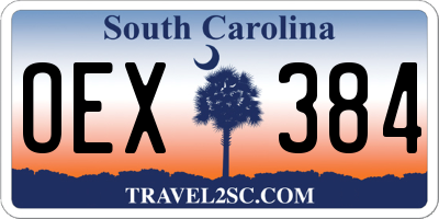SC license plate OEX384