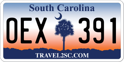 SC license plate OEX391