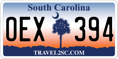 SC license plate OEX394