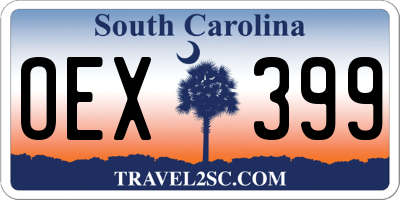 SC license plate OEX399