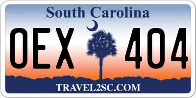 SC license plate OEX404