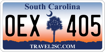 SC license plate OEX405