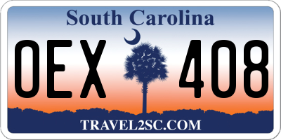 SC license plate OEX408