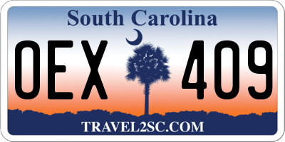 SC license plate OEX409