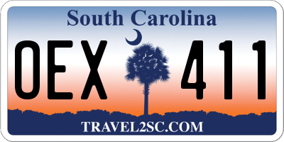 SC license plate OEX411